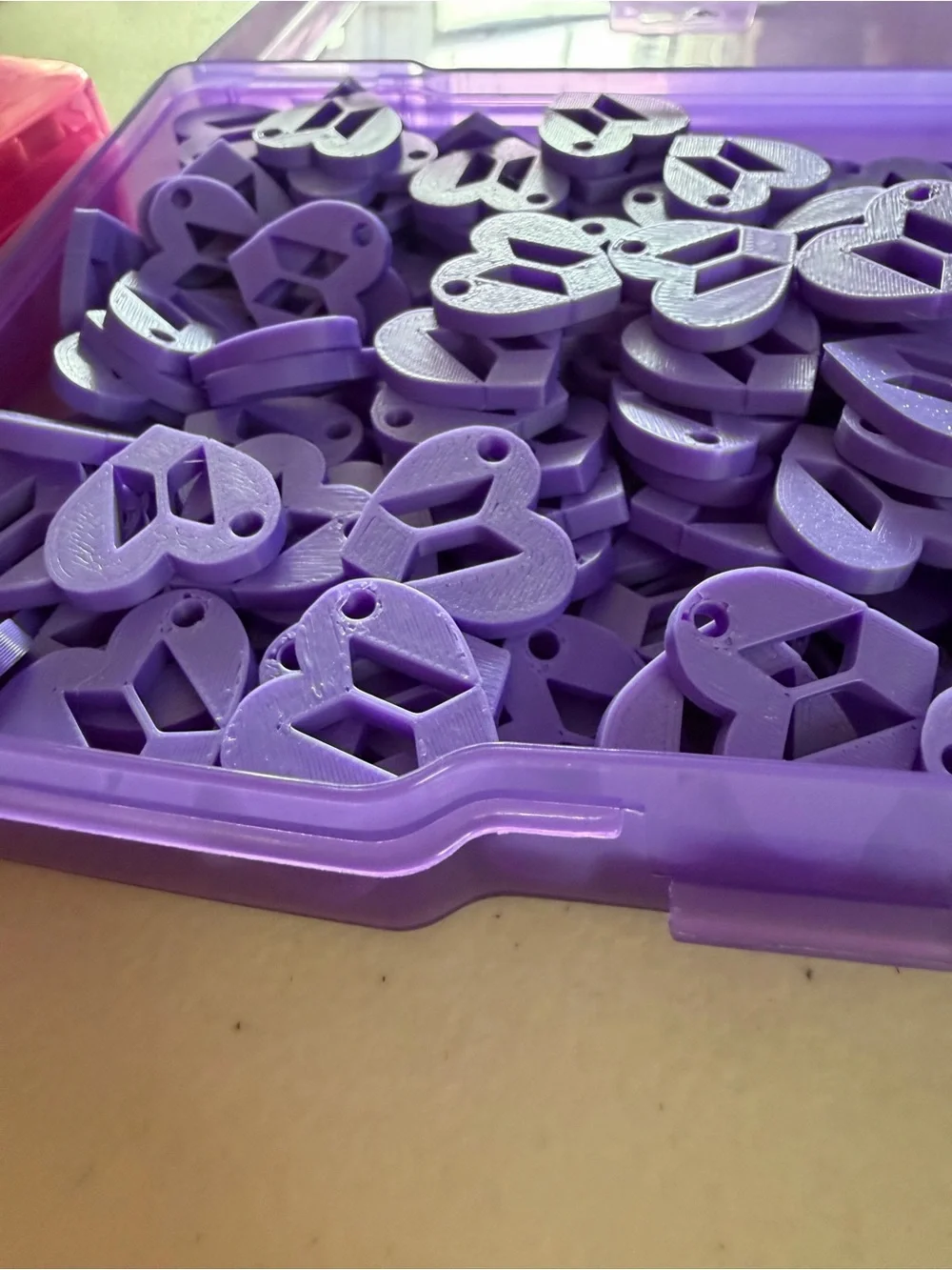 3d printed Purple Heart Charm for Crafts or give away projects.